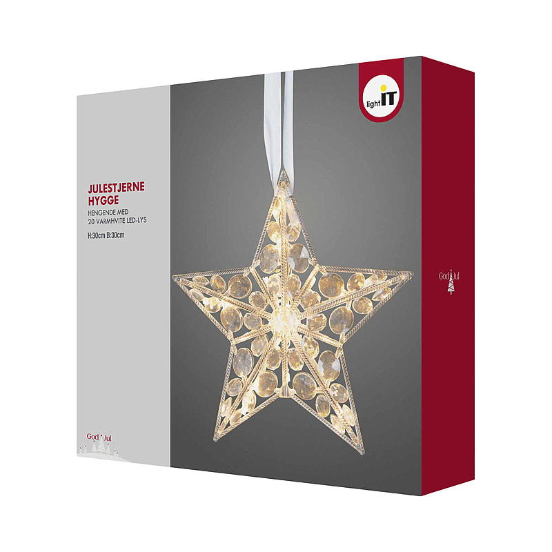 Light IT Julestjerne 30 cm, Hygge