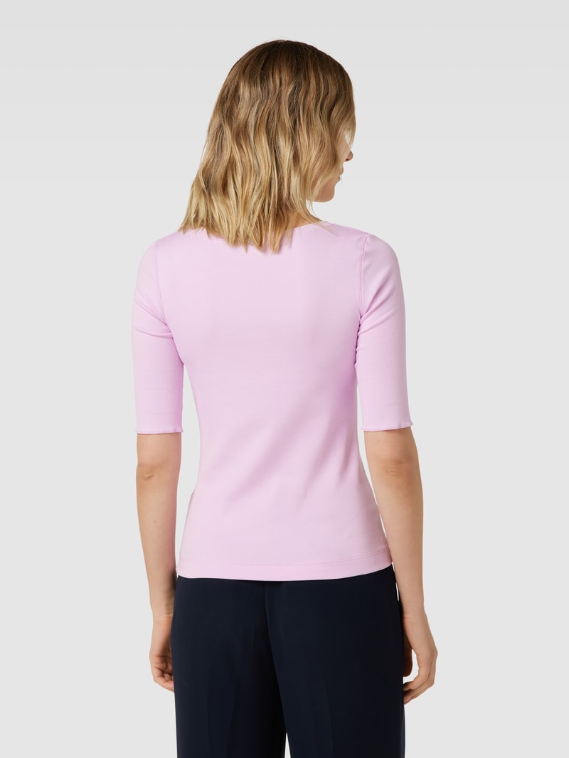T-Shirt mit Rundhalsausschnitt in flieder