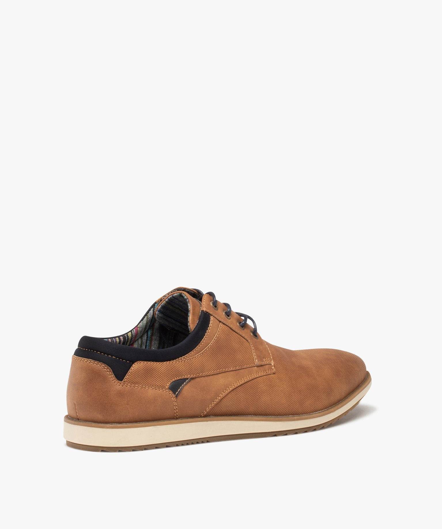 Derbies homme unis à semelle contrastante camel | GEMO