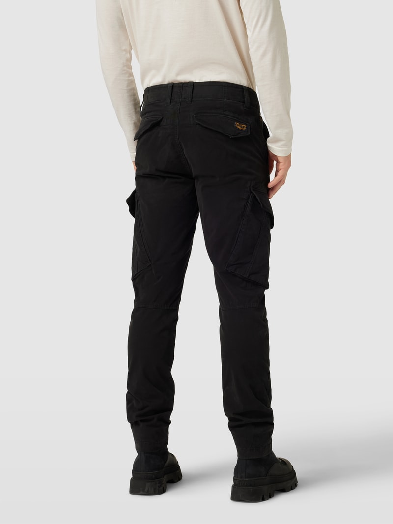 Cargohose mit Label-Detail Modell 'Nordrop' in schwarz