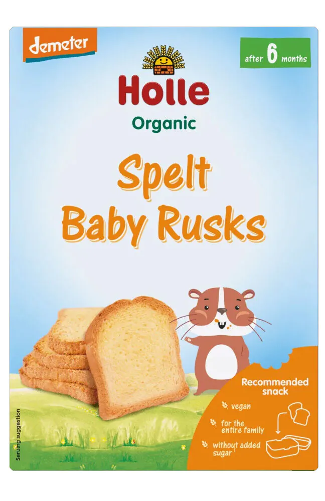 Holle Bio Speltos sausieji sausainiai kūdikiams nuo 6 mėnesių amžiaus