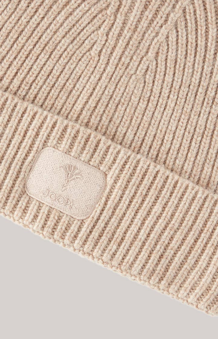 Strick-Mütze in Beige