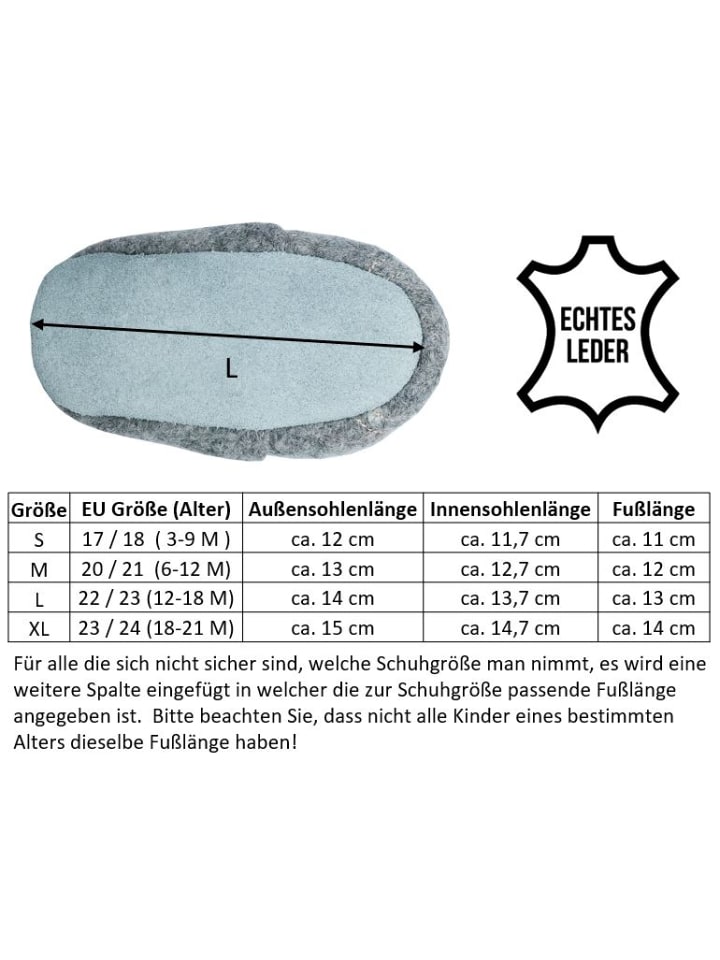 Yalion Leder-Krabbelschuhe 