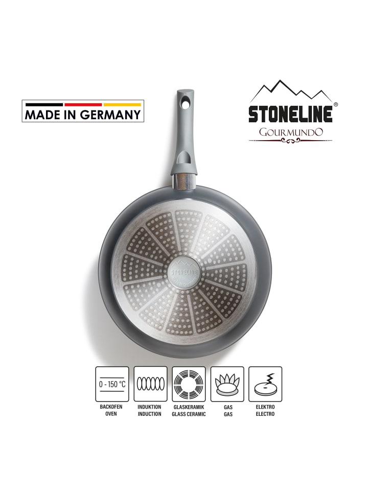 Stoneline Bratpfanne | ohne Deckel in Dunkelgrau günstig kaufen Ø 28 cm