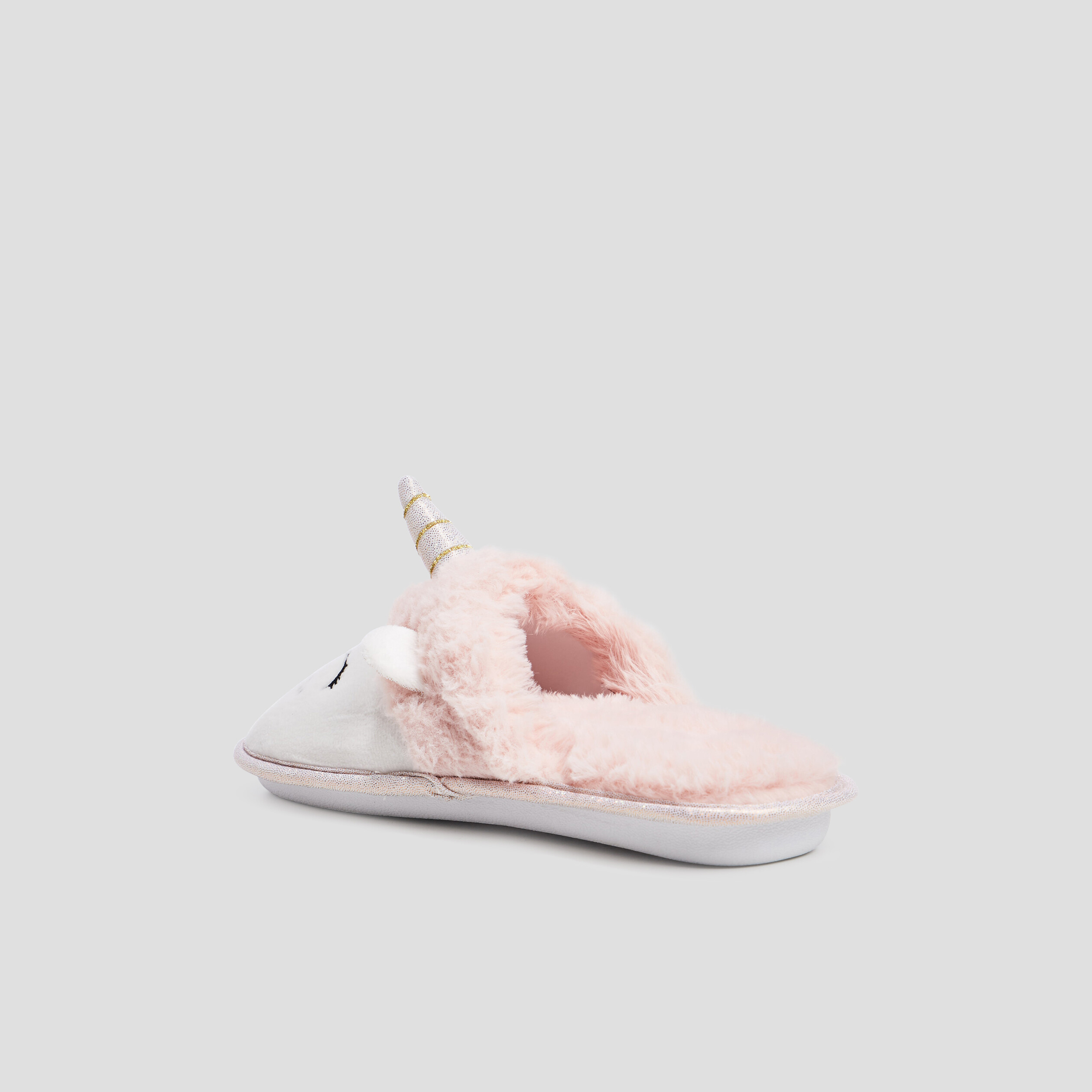Chaussons mules fantaisie rose femme | La Halle