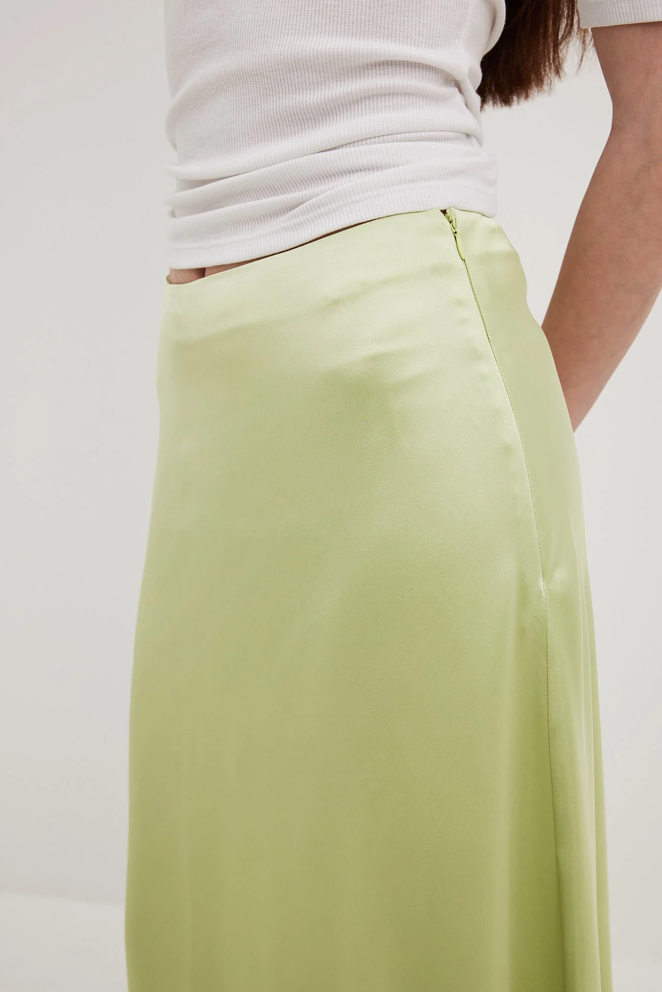Maxirock aus Satin