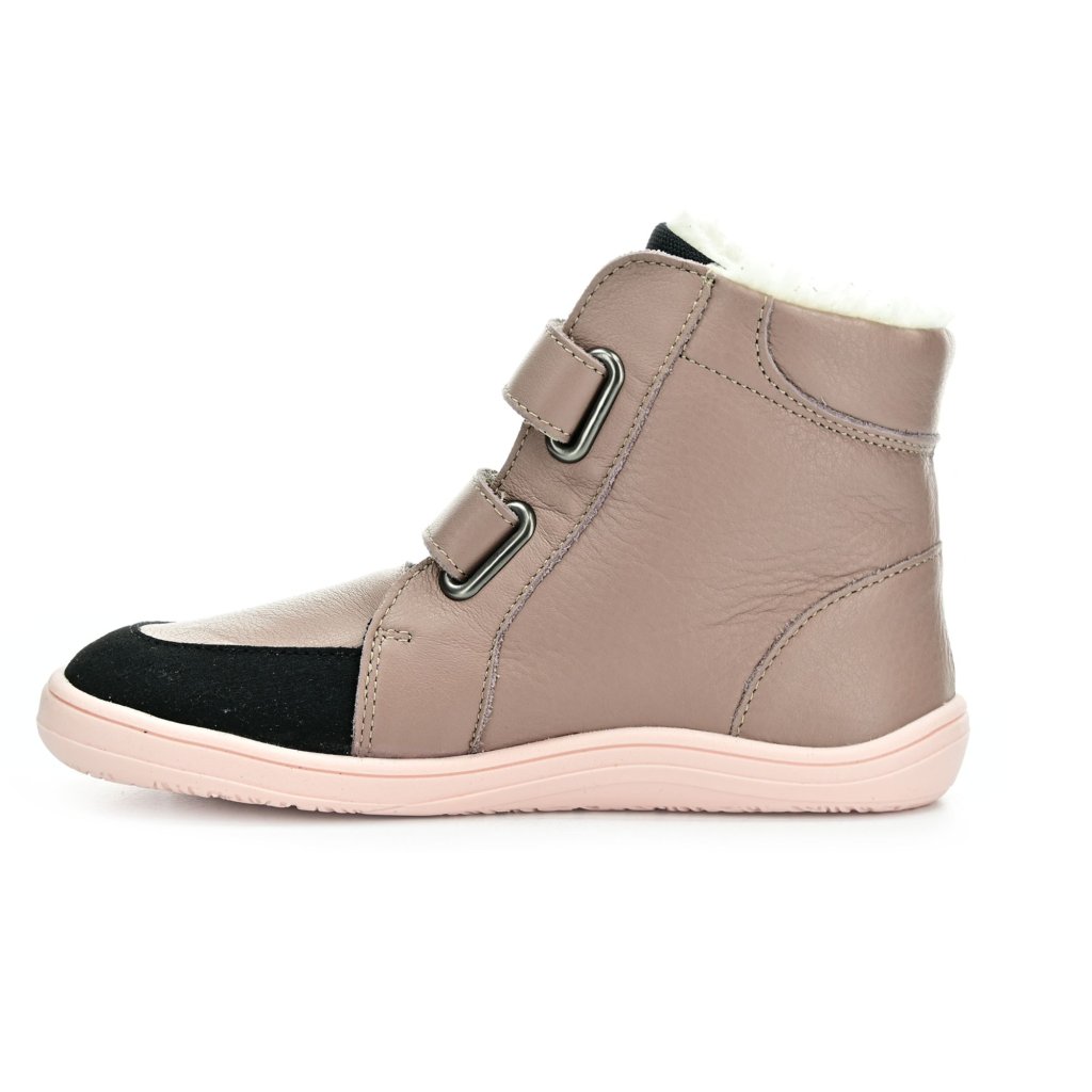 Baby Bare Febo Winter Rosa Brown (mit Membran/Asfaltico) Barfußstiefeletten