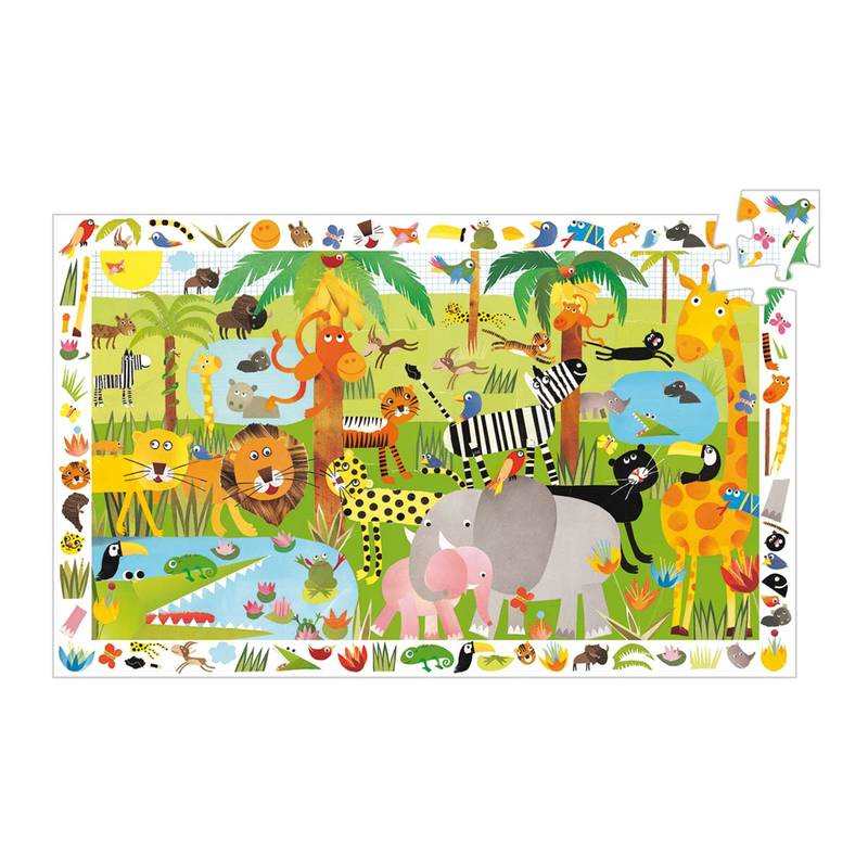 Puzzle observation La jungle 35 pièces Djeco