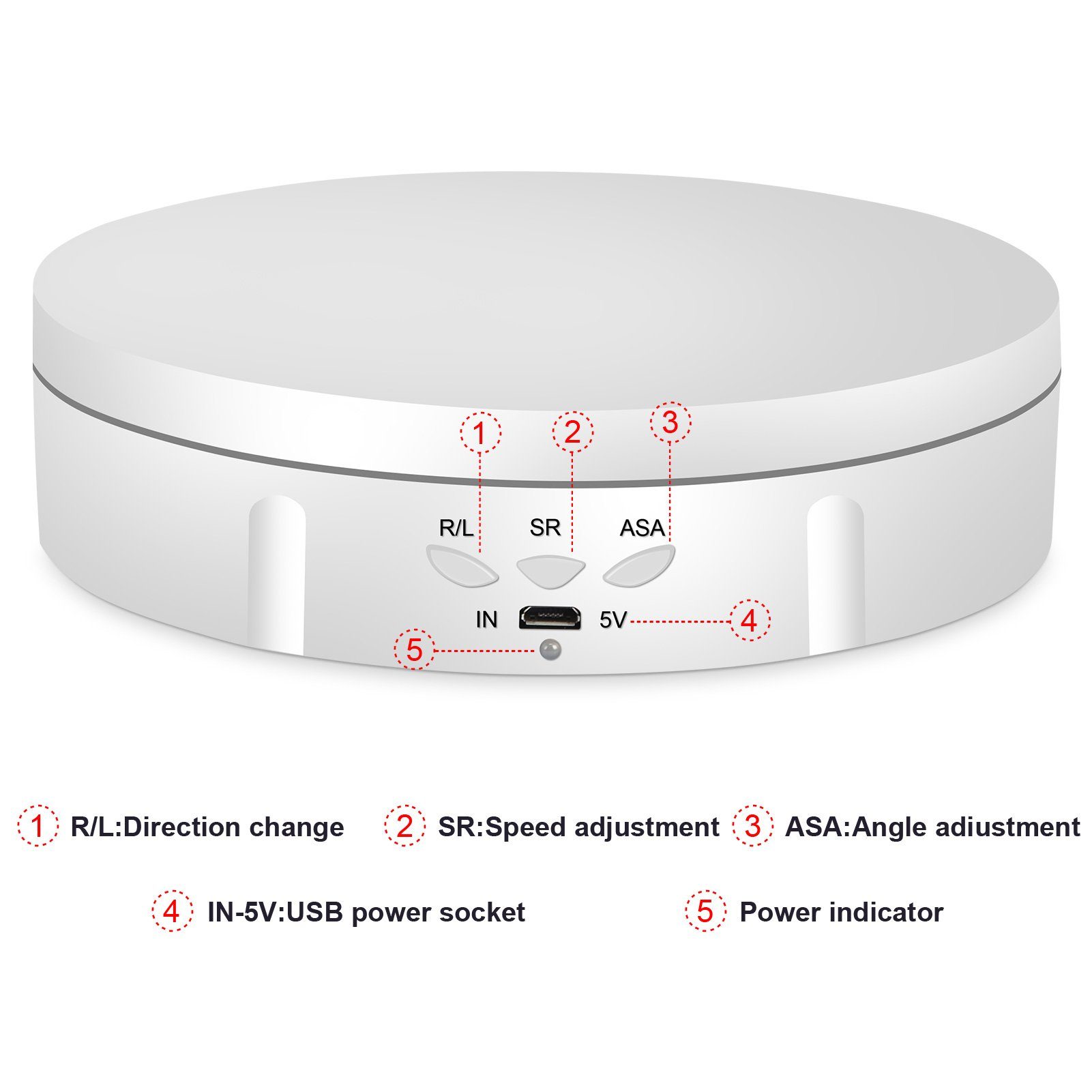 Rutaqian Drehteller 360 Grad Elektrischer Drehteller Für Präsentation von Schmuck, Uhren