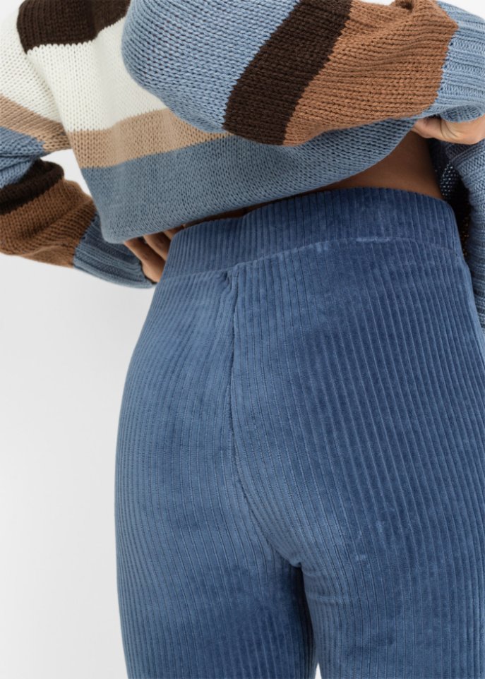Ausgestellte Leggings in Cordoptik