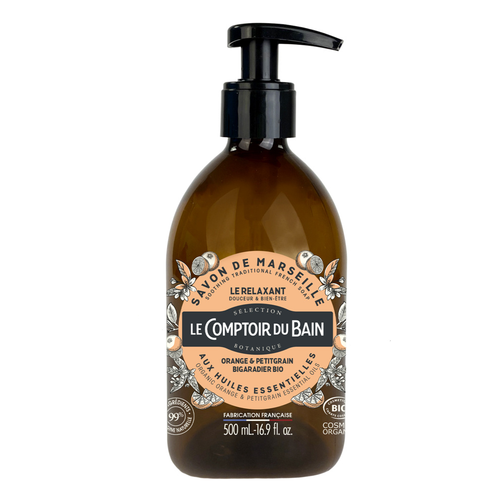 le comptoir du bain Savon de Marseille bio Le Relaxant 500 ml Savon de Marseille Bio