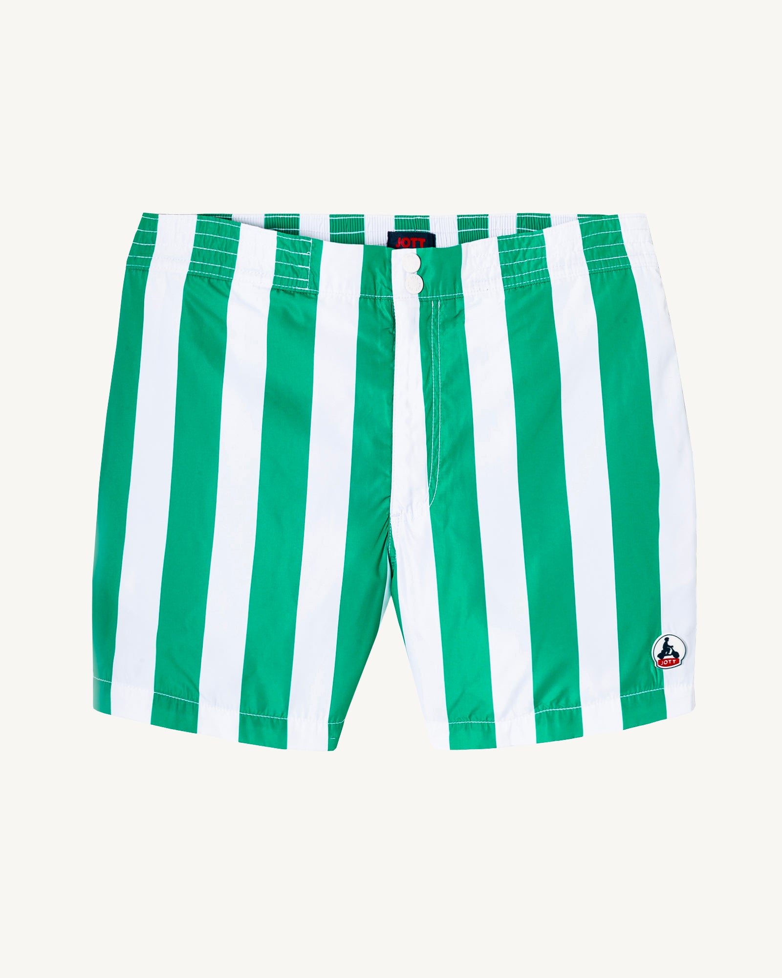 Short de bain Rayure vert/Blanc Dov