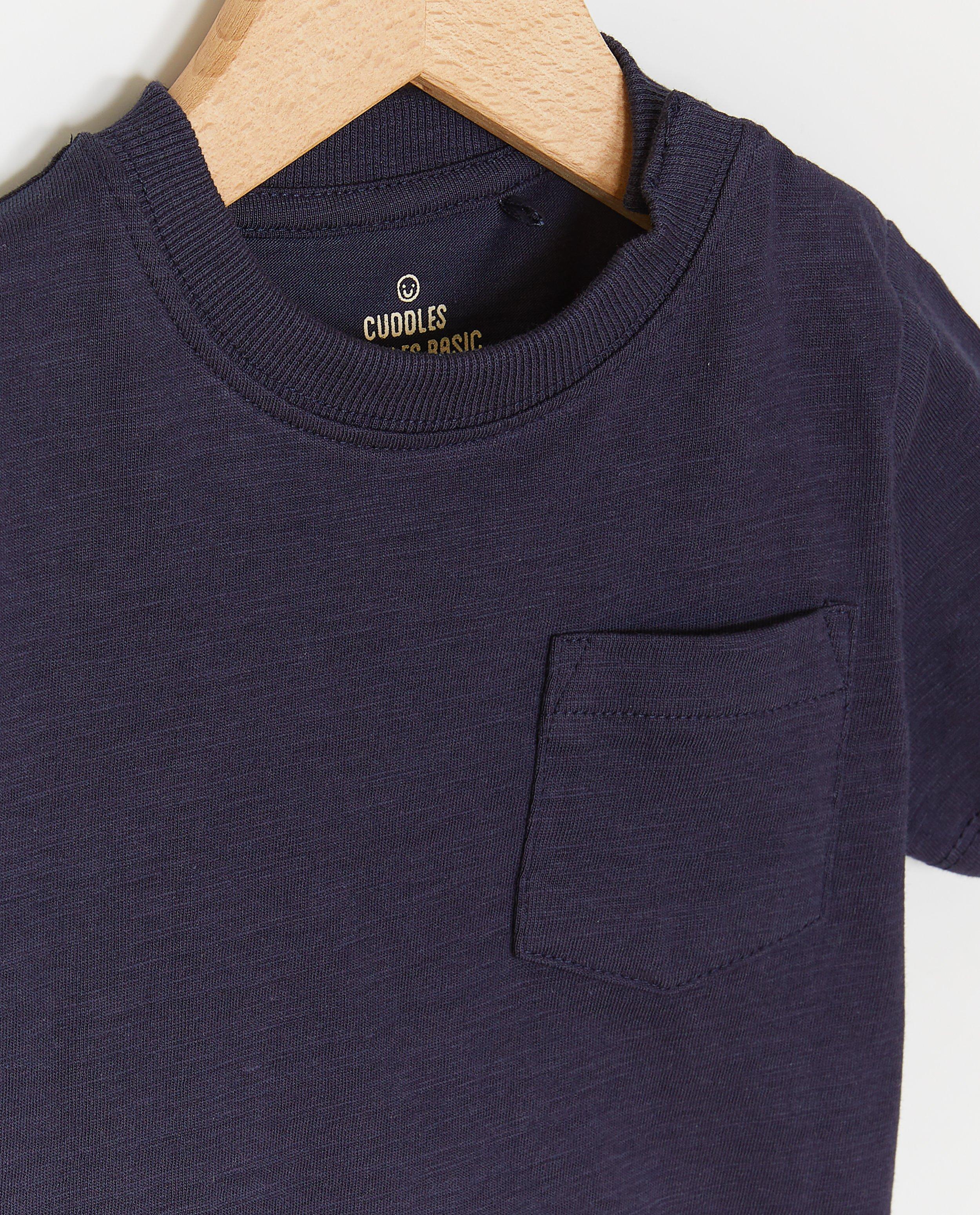 Tricou albastru închis Cuddles and Smiles, albastru închis