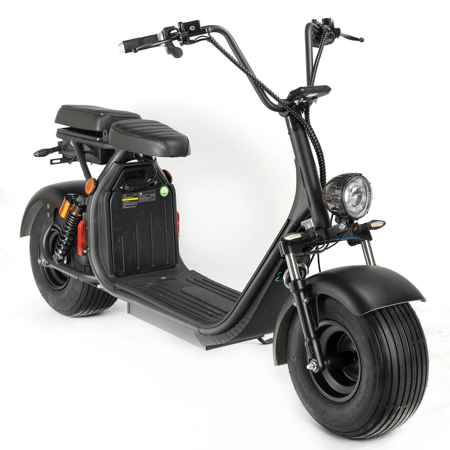 ENEWAY E-Scooter Coco II schwarz, 45,00 km/h, (Set, COCO II 2000W 45 km/h 20AH Lithium), mit Straßenzulassung