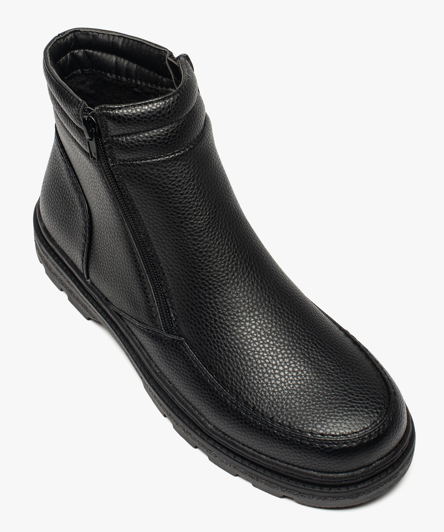 Boots homme double zip gamme confort noir | GEMO