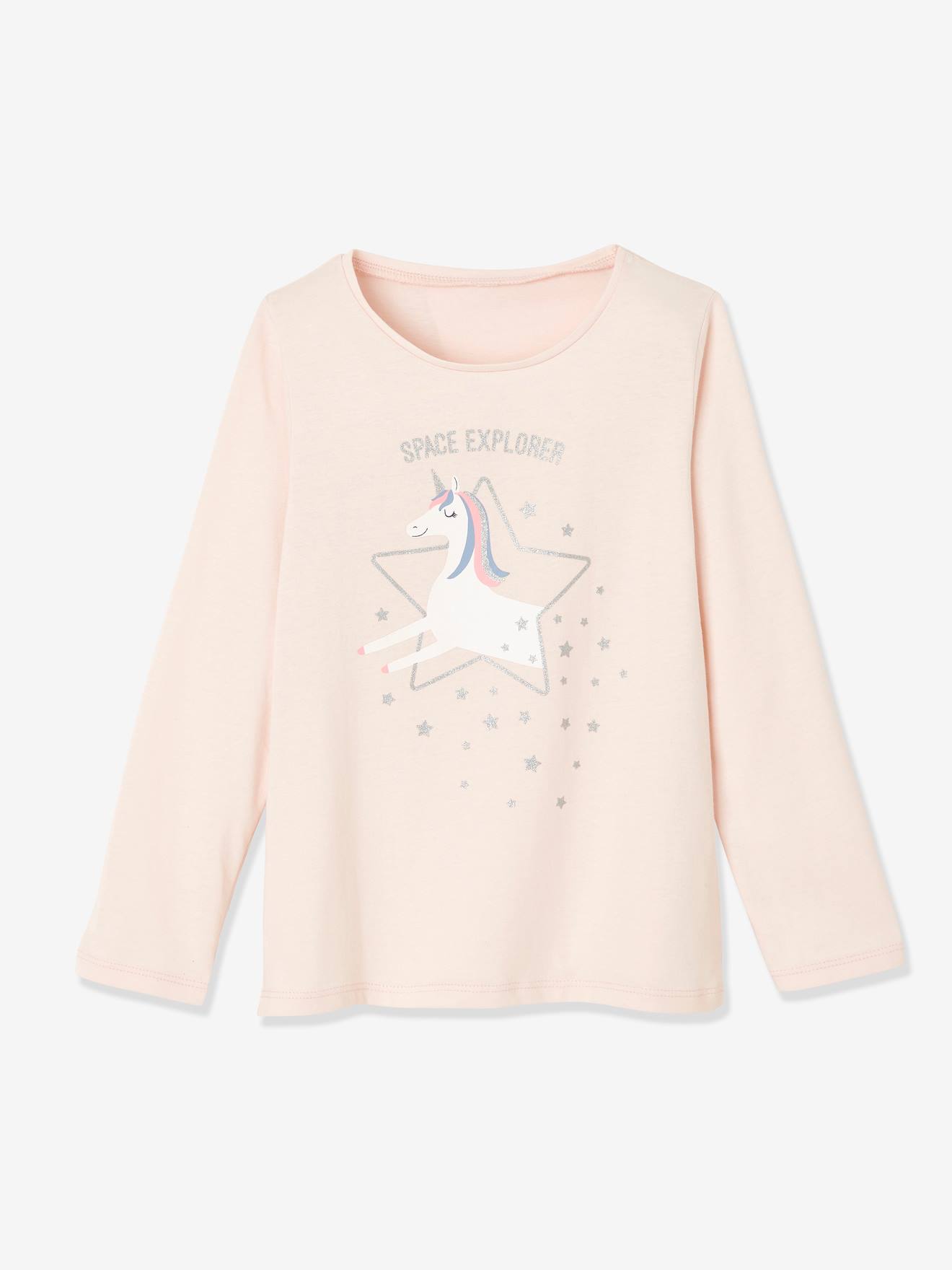 Vertbaudet 2er-Pack Schlafanzüge mit Einhornmotiven Oeko-Tex - nachtblau+zartrosa/grau