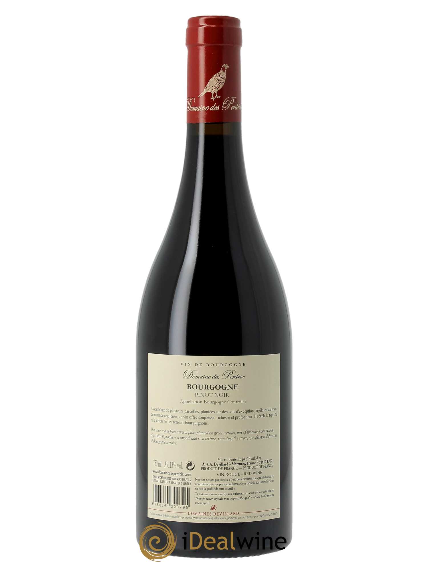 Bourgogne Pinot Noir Perdrix (Domaine des)  2021 - Lot de 1 Bouteille