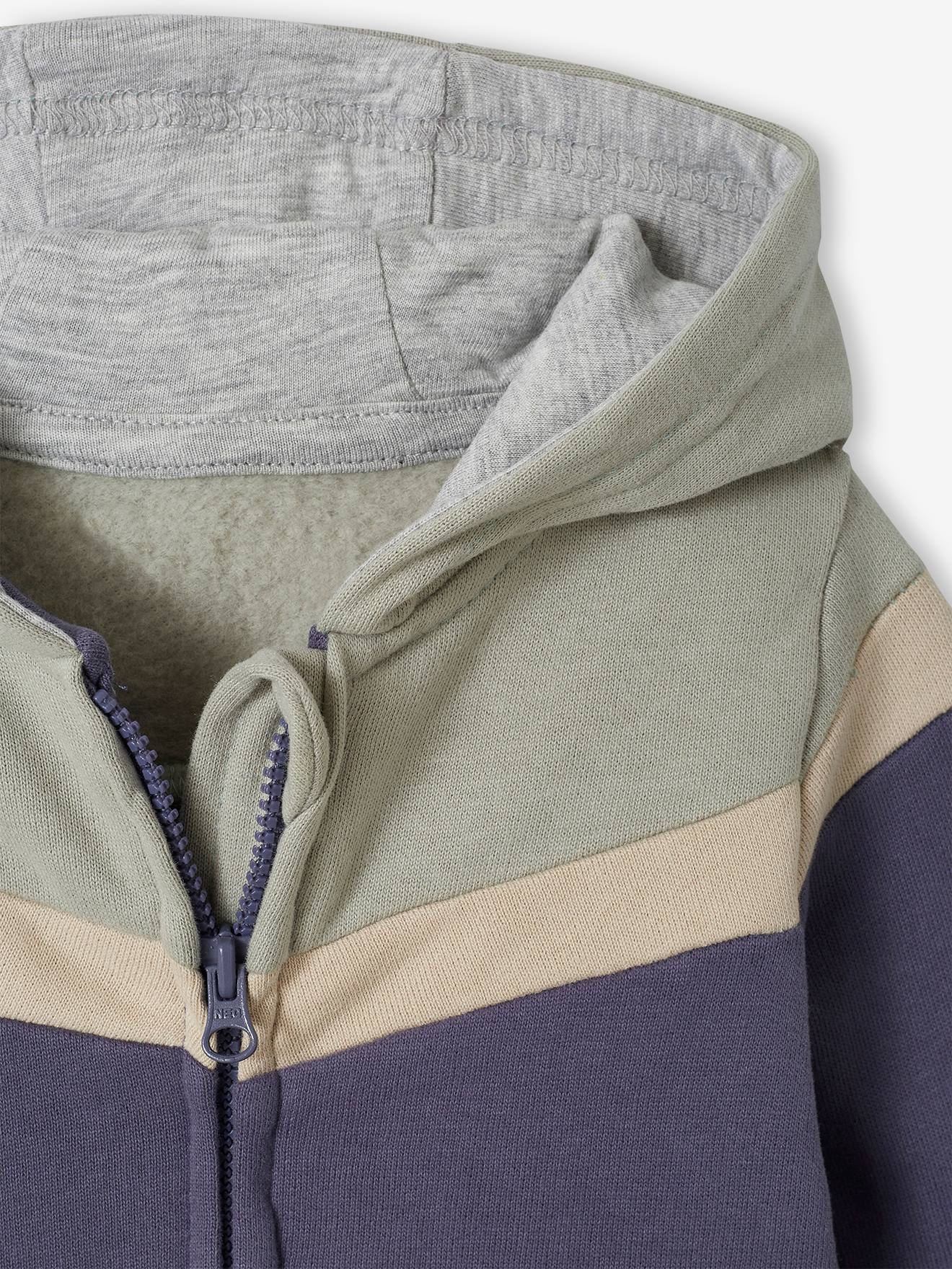 Vertbaudet Jungen Baby Kapuzensweatjacke Oeko-Tex - aqua