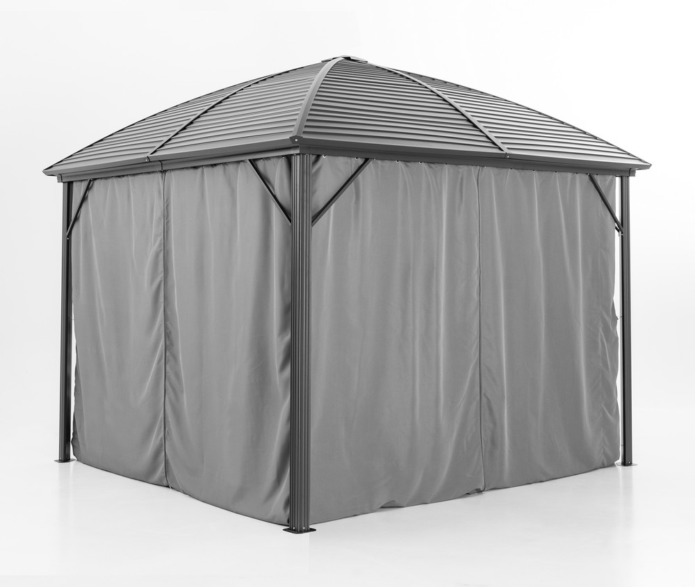 HC Garten & Freizeit HC Garden Aluminium Pavillon, Terrassenüberdachung, Gartenpavillon, ca. 3 x 4 m