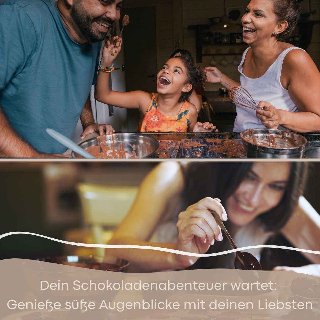 Pure Xocolate Schokoladenform DIY-Schokolade-Set 100% Vegan, (6-tlg), Vegan