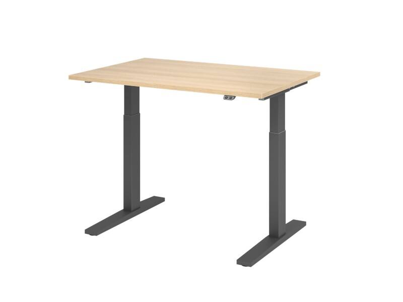 Hammerbacher Steh-Sitz-Schreibtisch VXMKA12/E/G Eiche 1200 x 800 mm