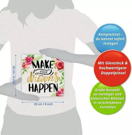 CreArt Make your dreams happen - Malen nach Zahlen für Erwachsene