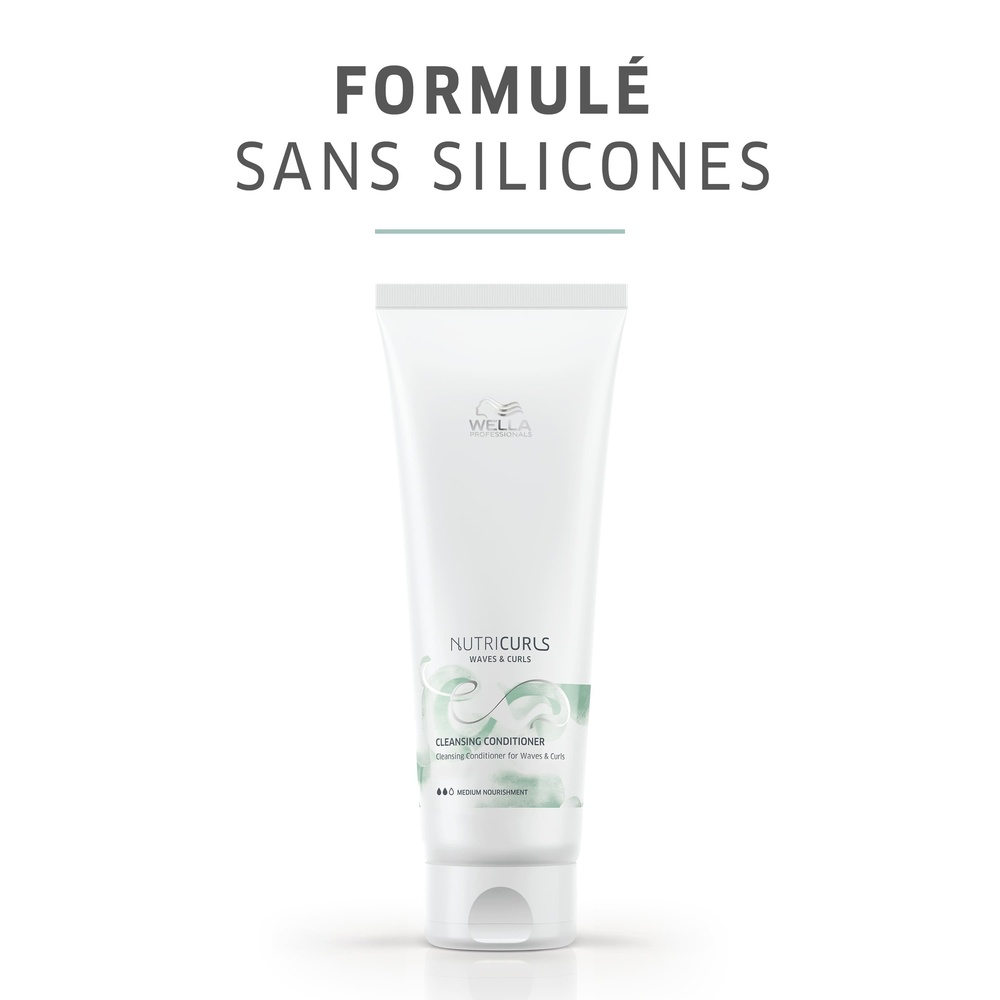 Wella NUTRICURLS Conditionneur lavant pour cheveux ondulés et bouclés Après shampooing pour ondulatons et boucles