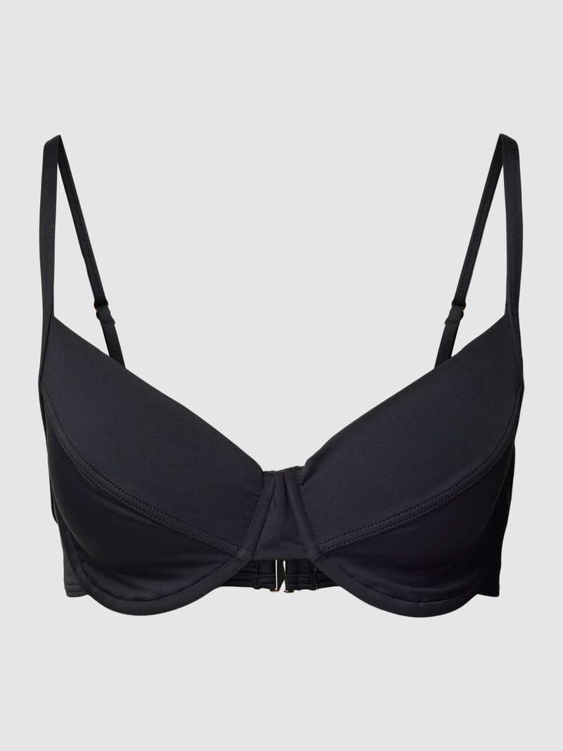 Bikini-Oberteil mit eingearbeiteten Bügeln in schwarz