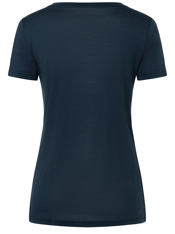 super.natural Merino T-Shirt COPPER SARDINE in blau günstig kaufen