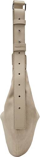 Marc O'Polo Flache Schultertasche small aus softem Velours-Rindleder