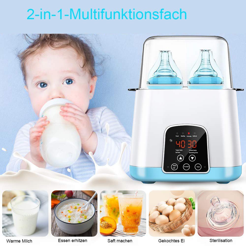 iceagle Babyflaschenwärmer Baby Flaschenwärmer, 6 in 1 Smart Thermostat Baby Speisenwärmer, Konstante Temperatur in 24h