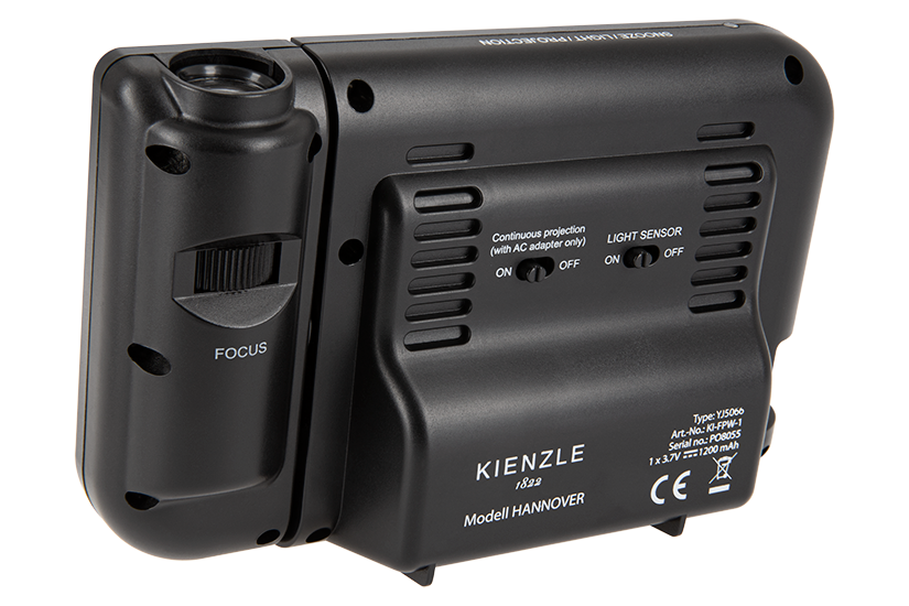 KIENZLE Funk-Projektions-Wecker “HANNOVER” mit Datums- und Temperaturanzeige