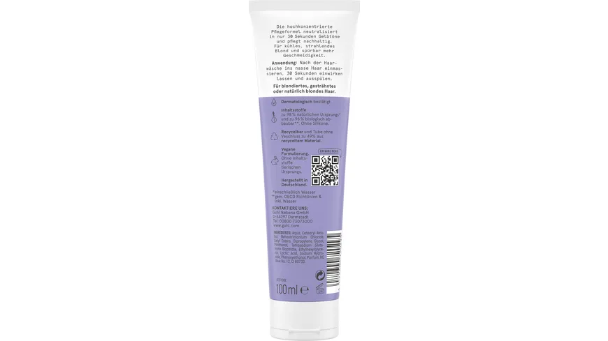 GUHL 30_sek Intensiv Kur Anti-Gelbstich 100 ml