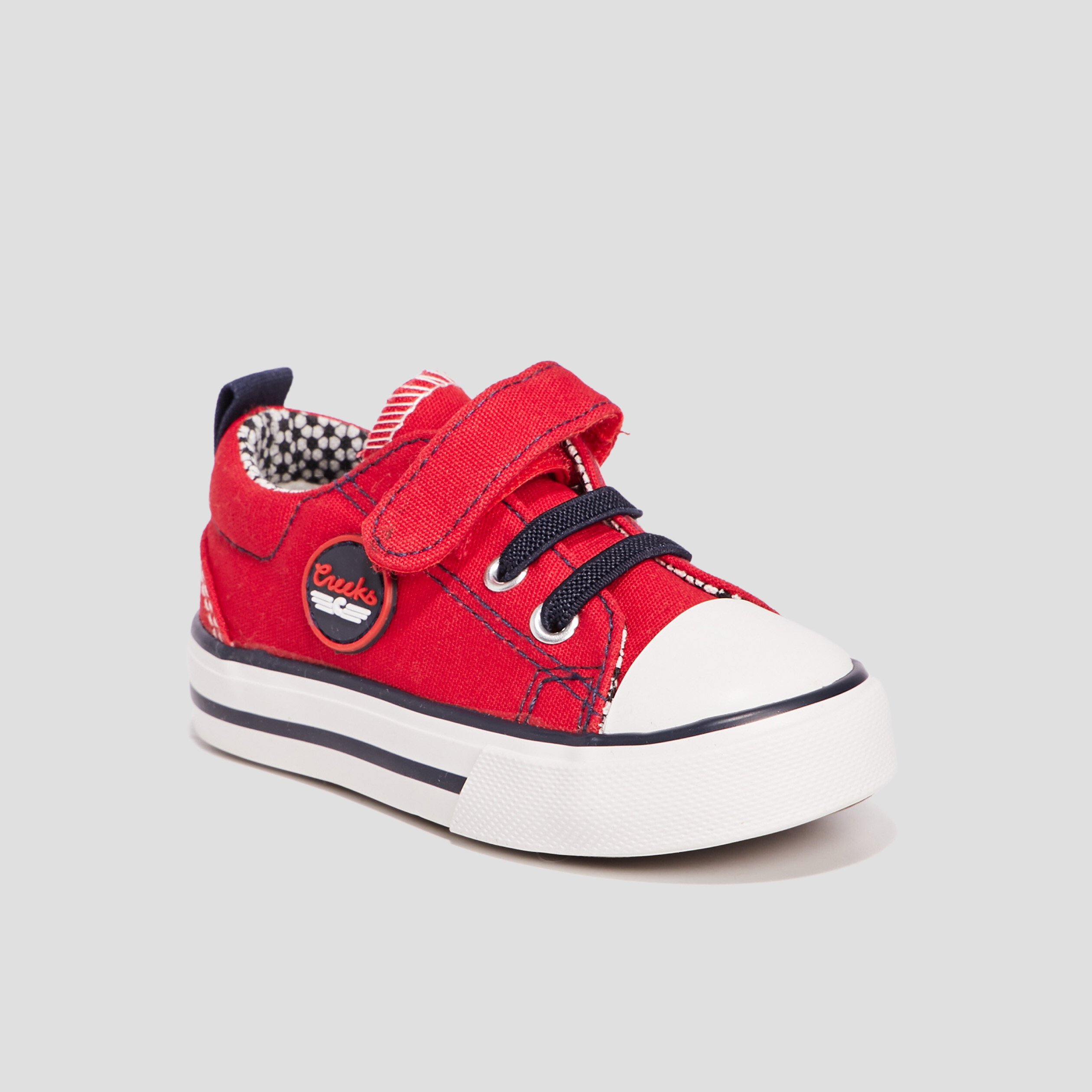 Tennis en toile à lacets Creeks rouge bébé garçon | La Halle