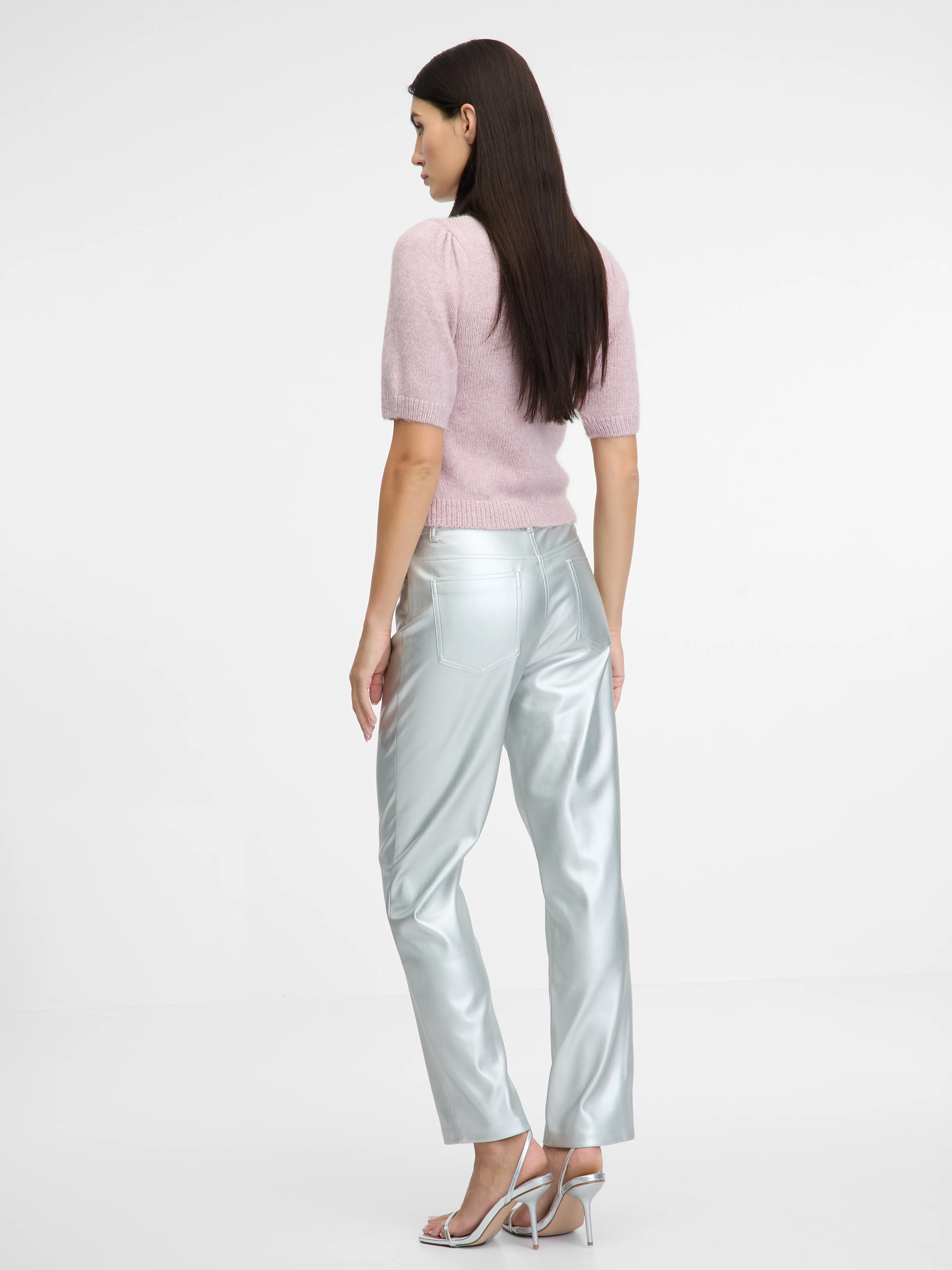 Silberne Damenhose Straight Fit ORSAY