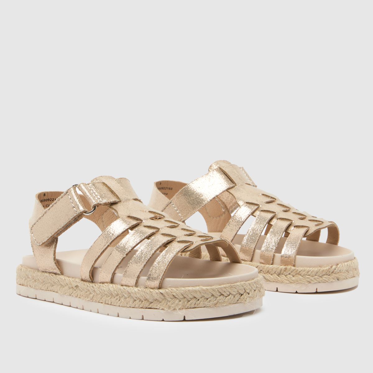 Schuh guldfärgade Tula Fisherman flickor sandaler för småbarn