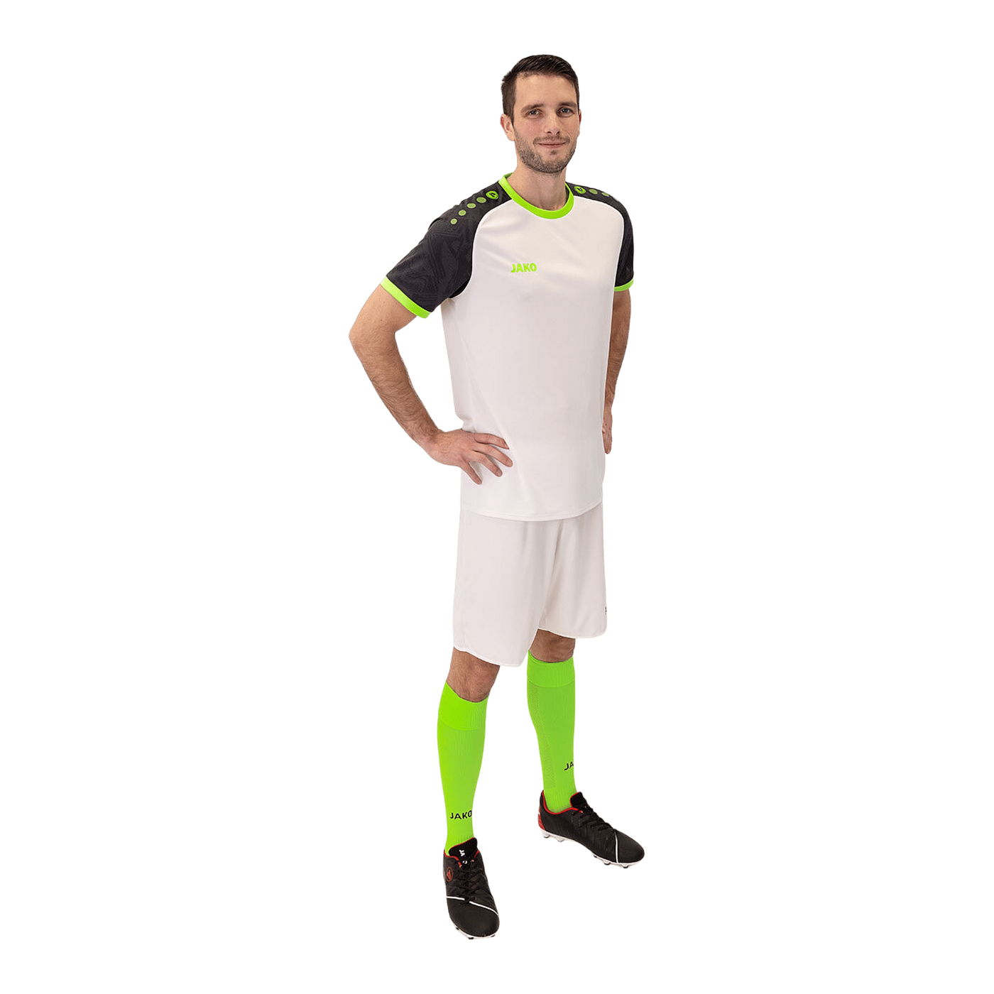 JAKO Iconic Trikot Weiss Schwarz Grün F014
