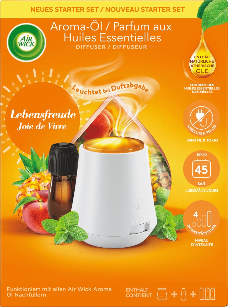 Lufterfrischer Aroma-Öl Diffuser Lebensfreude Starterset, 1 St