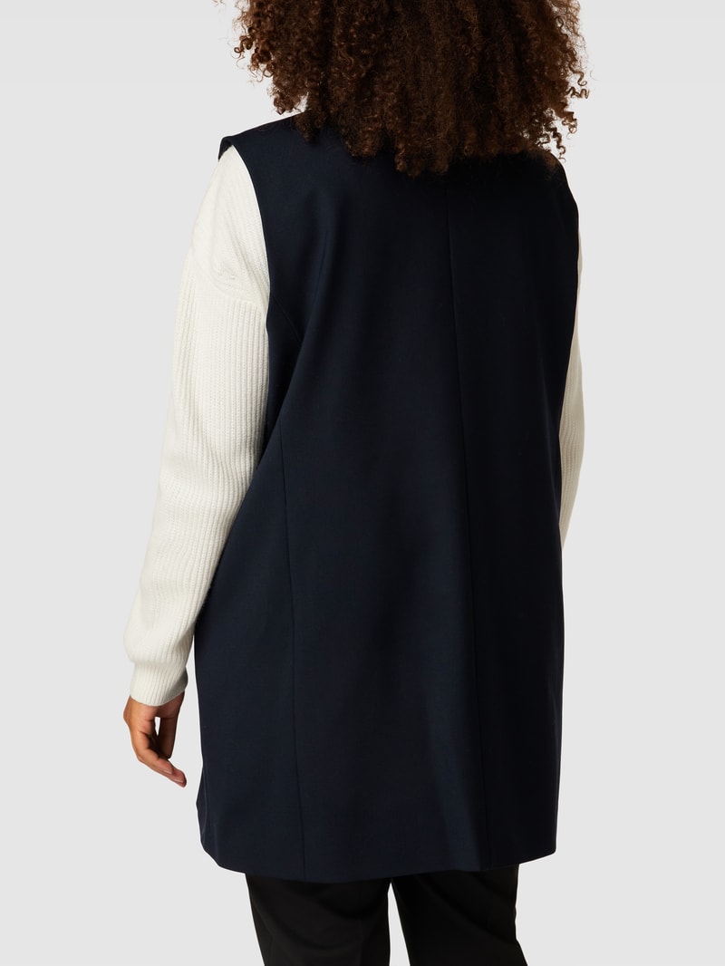 PLUS SIZE Weste mit Reverskragen in marineblau