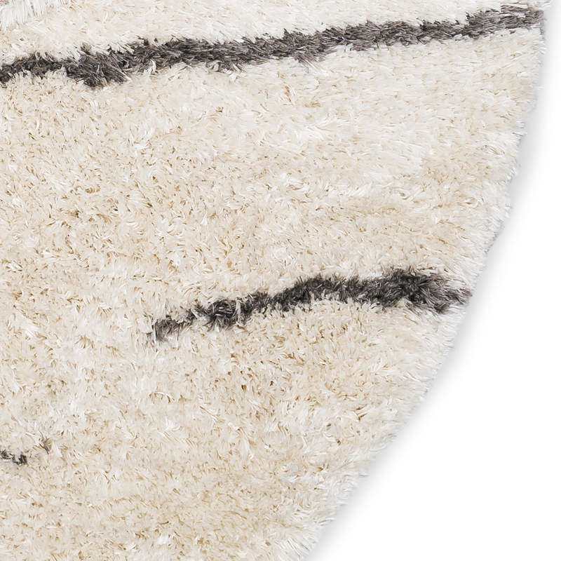 Tapis shaggy en fausse fourrure forme galet MELLOW
