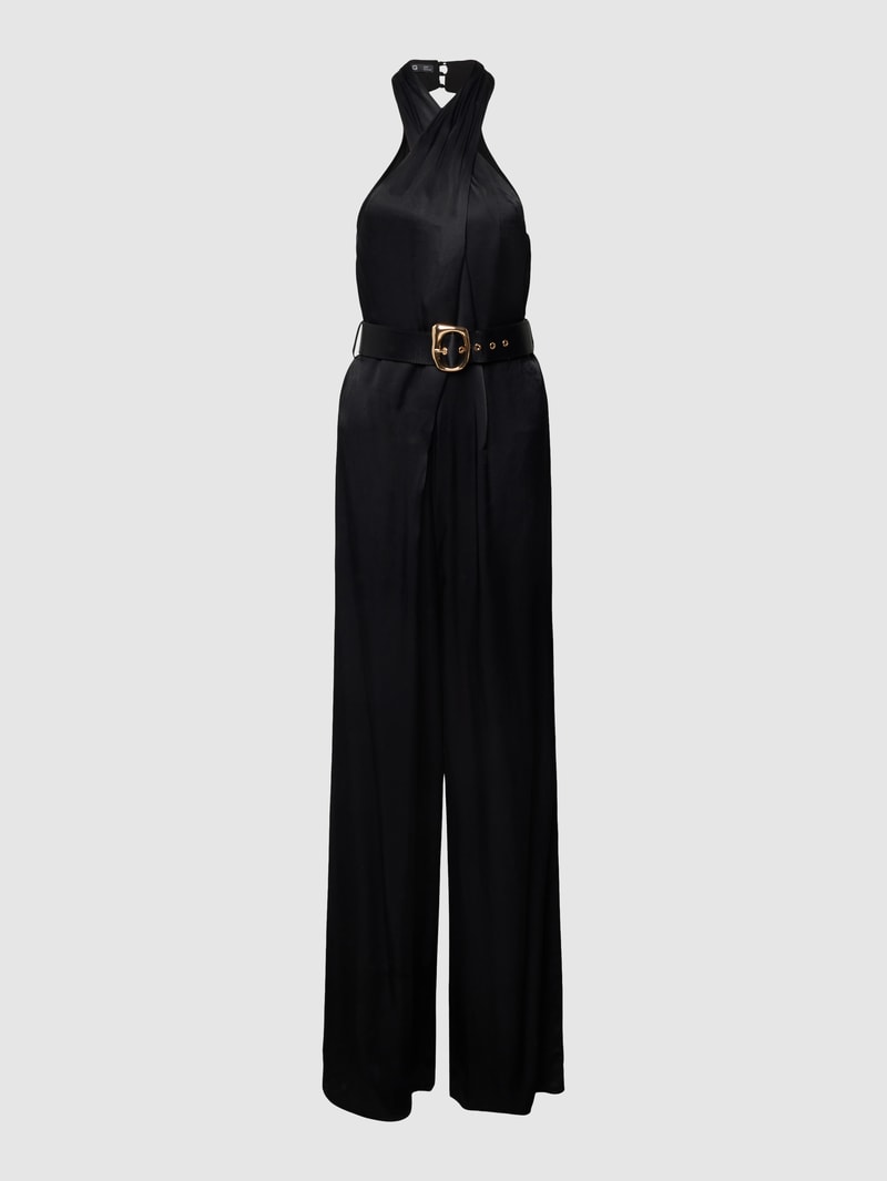Jumpsuit mit Knopfleiste Modell 'TOPE' in schwarz