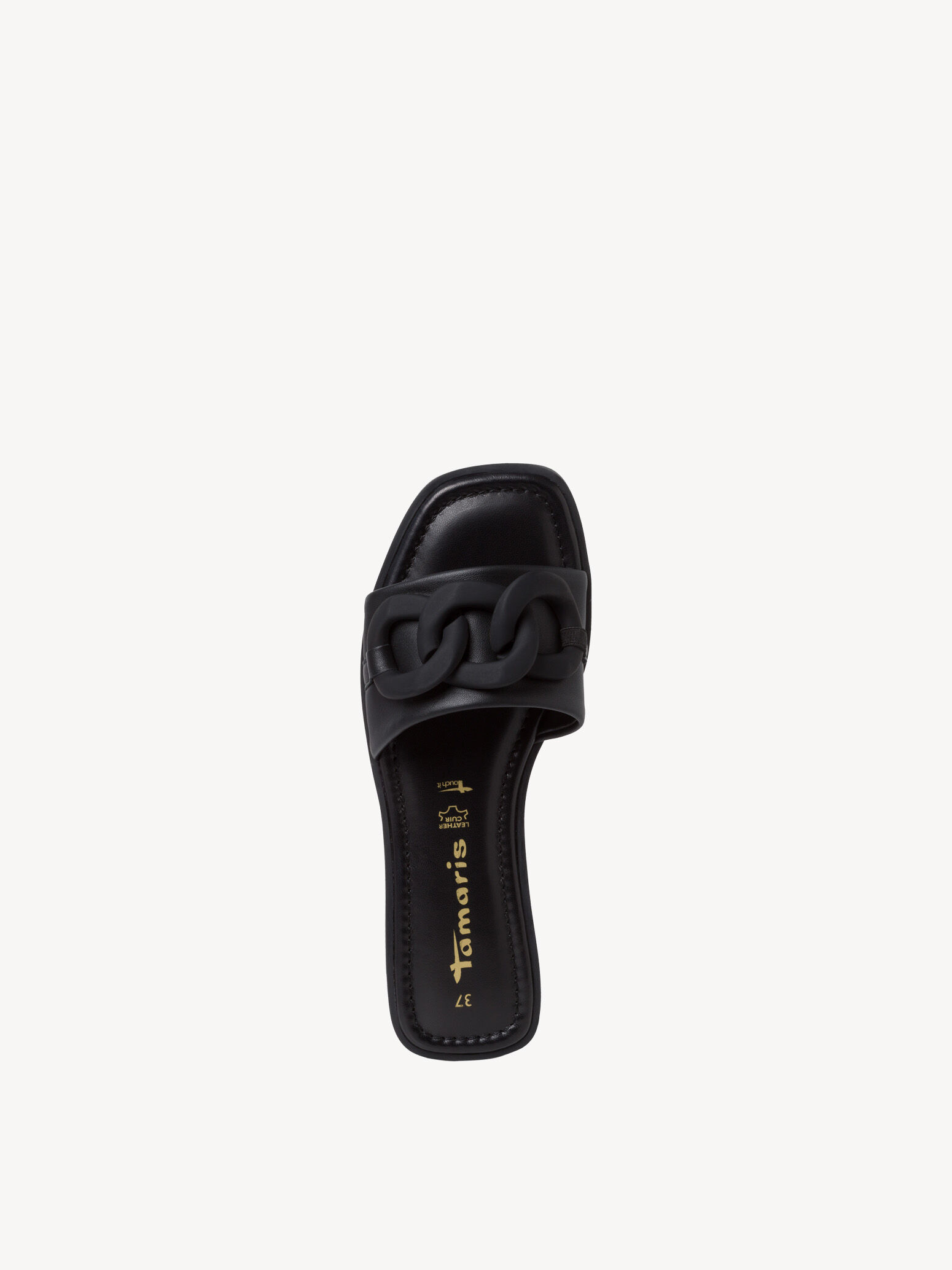 Mule en cuir - noir