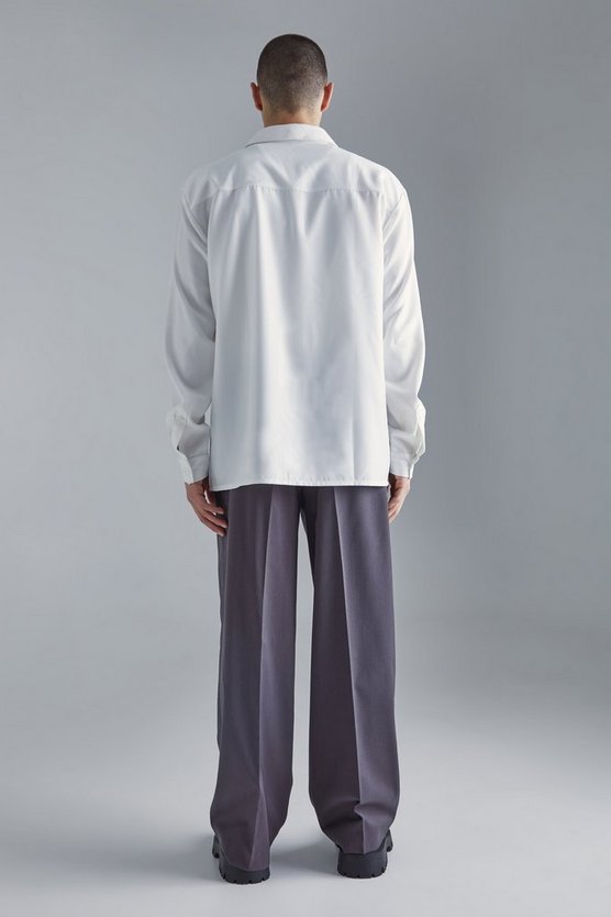 Weiches Twill-Hemd mit Oversize Taschen