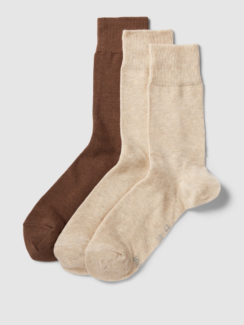 Socken mit Stretch-Anteil im 3er-Pack in ecru
