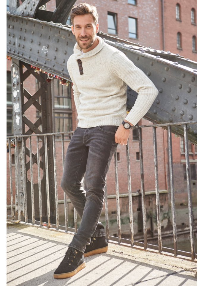 Pullover mit Schalkragen
