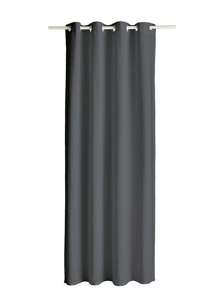 Today Ösen-Vorhang in Anthrazit - (L)260 x (B)140 cm günstig kaufen onesize