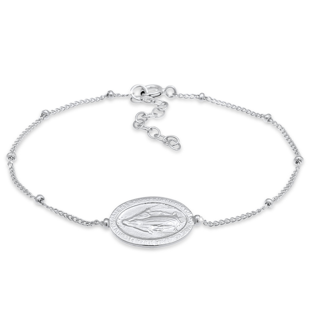 Elli Elli Bracelet Femme Pendentif de la Vierge Marie en Argent Sterling 925 Bracelet