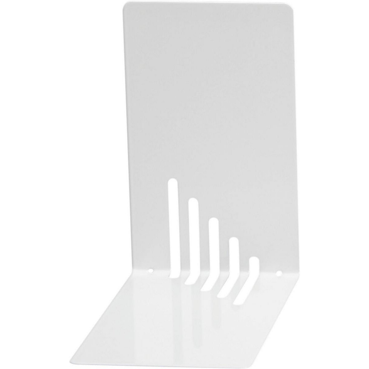 Buchstützen Metall 14 x 8,5 x 14 cm weiß, 2 Stück
