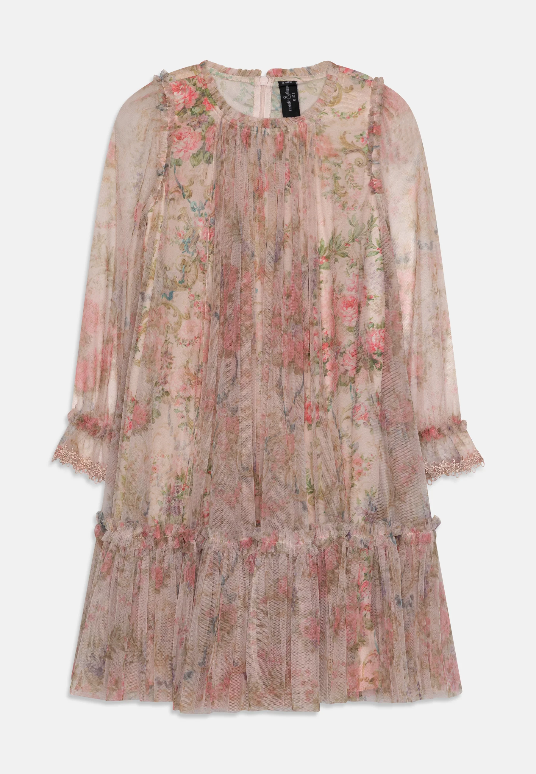 Vestido infantil de manga larga con corona floral de Needle & Thread - Vestido de verano