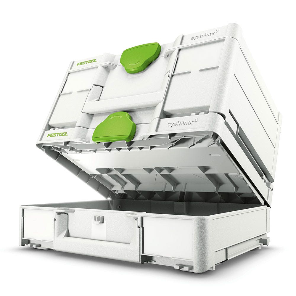 Caixa de armazenamento média FESTOOL Systainer3 SYS 1, 112 mm x 396 mm, código 204840